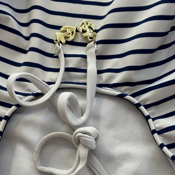 Sperry Top-Sider Yacht Clubbin’ Striped One Piece Swimsuit Sequin Details Size S - Picture 16 of 16